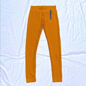 New Mix Textured Knit Leggings, Size S